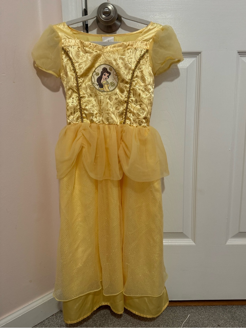Disney Belle Girls 5/6 Yellow Gold Princess Costume Dress